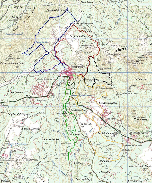 Mapa general de senderos